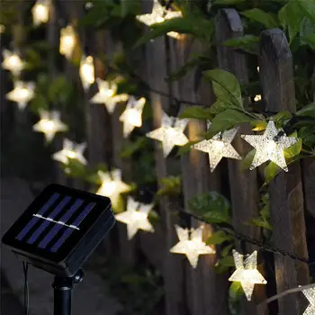 50 LED Star String Lights Twinkle Garlands Solar Powered Christmas Lamp Holiday Party Wedding Decoration Garden Patio Fairy Lamp
50 LED Star String Lights Twinkle Garlands Solar Powered Christmas Lamp Holiday Party Wedding Decoration Garden Patio Fairy Lamp