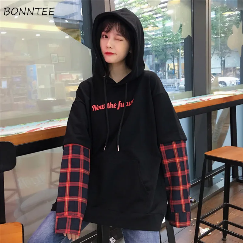 Hoodies Women Patchwork Plaid Retro Hooded Students Trendy Letter Loose Hoodies Harajuku Retro Coat Womens High Quality Leisure
Hoodies Women Patchwork Plaid Retro Hooded Students Trendy Letter Loose Hoodies Harajuku Retro Coat Womens High Quality Leisure