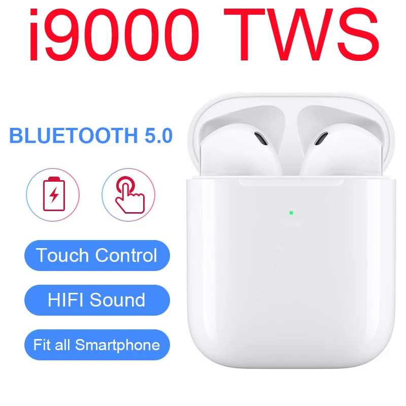 

i9000 TWS 1:1 Replica Aire 2nd Bluetooth Earphone Tap Control Earbuds Wireless Headset Earbuds Earphone PK i100 i200 i500 TWS