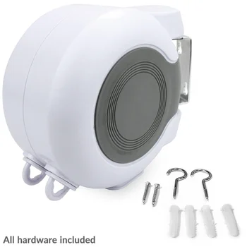 Bathroom Clothesline Retractable Double Rope Washing Line Household Unique Clothesline Wall Mounted Reel Clothes Airer 13M 
Bathroom Clothesline Retractable Double Rope Washing Line Household Unique Clothesline Wall Mounted Reel Clothes Airer 13M