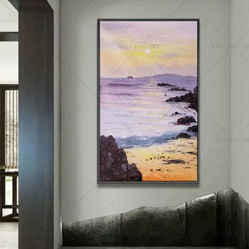 100% Handmade Sunset Sea View Abstract Painting Modern Art Picture For Living Room Modern Cuadros Canvas Art High Quality
100% Handmade Sunset Sea View Abstract Painting Modern Art Picture For Living Room Modern Cuadros Canvas Art High Quality