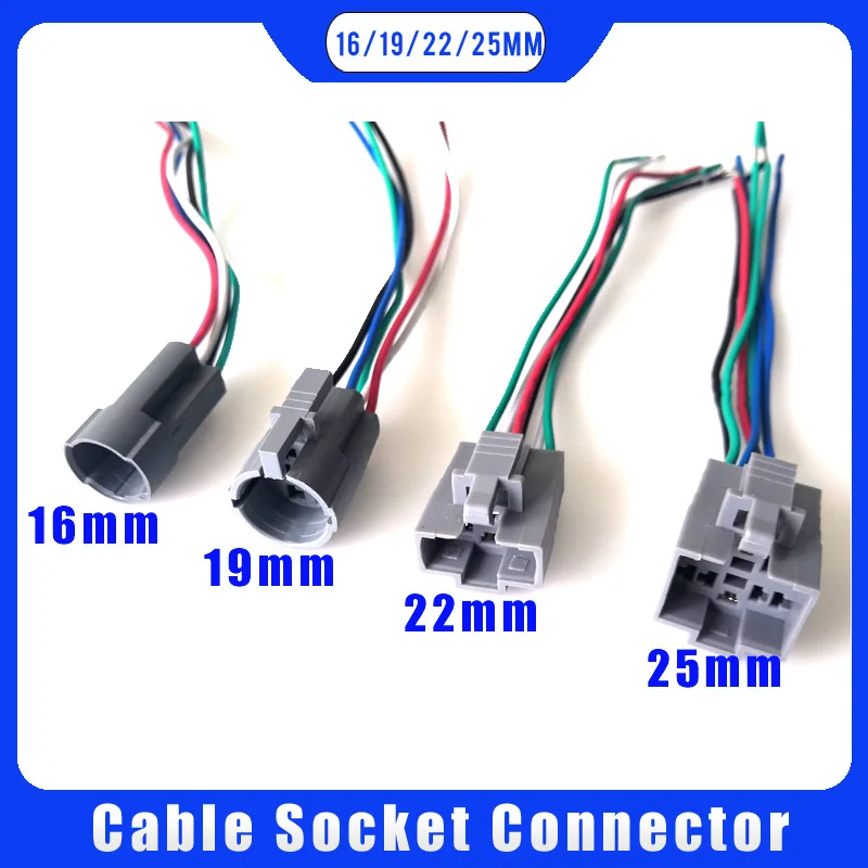 16mm 19mm 22mm 25mm cable socket for LED push button switch Car wires stable lamp light button computer power cable connector
16mm 19mm 22mm 25mm cable socket for LED push button switch Car wires stable lamp light button computer power cable connector