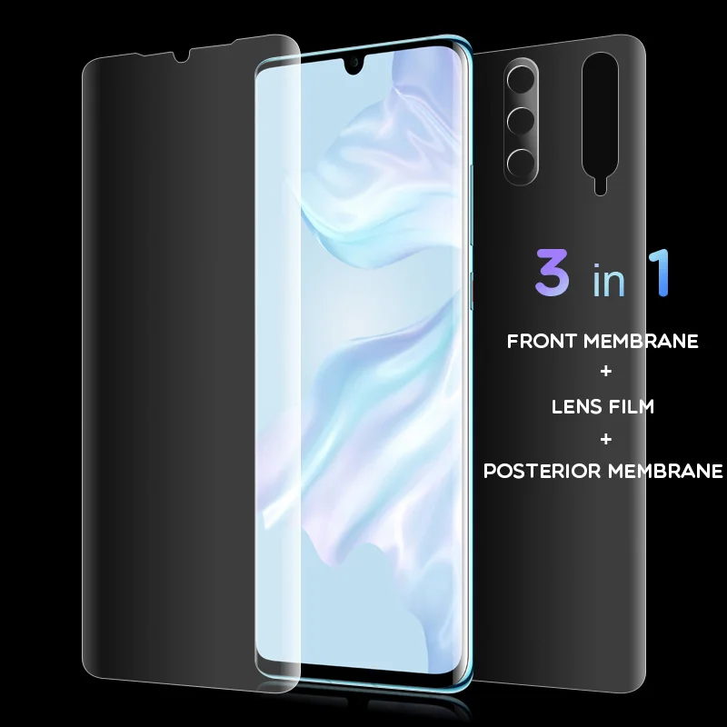 9D Full Cover Film For Huawei P30 Pro Screen Protector For Huawei P30 Lite Hydrogel Front Film + Back Film + Camera Lens Glass
9D Full Cover Film For Huawei P30 Pro Screen Protector For Huawei P30 Lite Hydrogel Front Film + Back Film + Camera Lens Glass