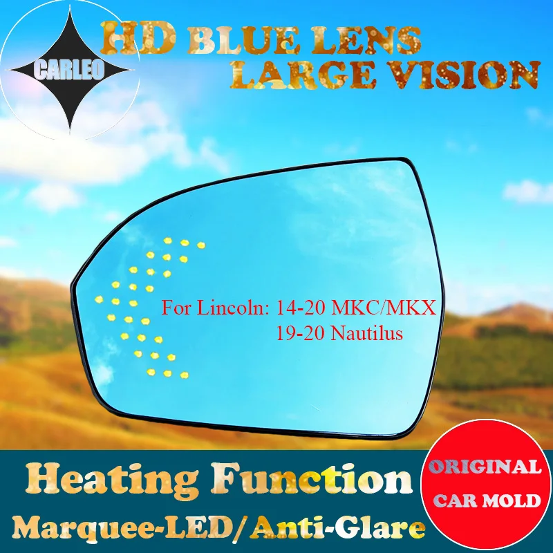 1 Pair Car Side View Mirror for Lincoln MKC&MKX 14-20 Nautilus Blue Glass Large view With Heating Blind Spot Warning Marquee LED
1 Pair Car Side View Mirror for Lincoln MKC&MKX 14-20 Nautilus Blue Glass Large view With Heating Blind Spot Warning Marquee LED