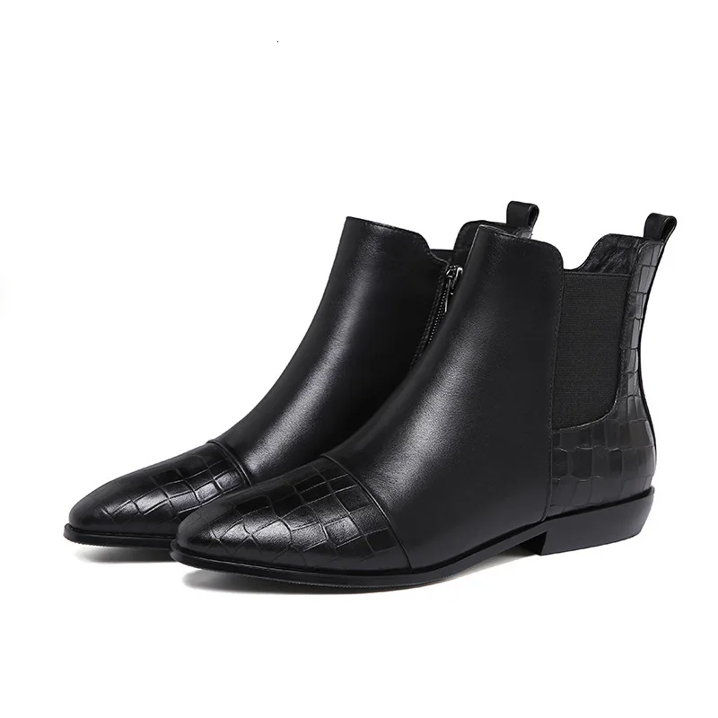 Boots Small Short Boots Sharp Boots Flat Bottom Increase Boots