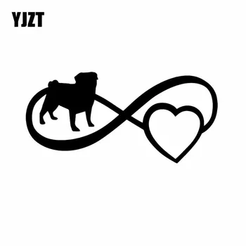 YJZT 16.9X8.1CM Pug Love Infinity Heart Dog Vinyl Decal Window Bumper Car Sticker Black/Silver C24-1174
YJZT 16.9X8.1CM Pug Love Infinity Heart Dog Vinyl Decal Window Bumper Car Sticker Black/Silver C24-1174