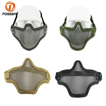 POSSBAY Tactical Half Lower Face Metal Steel Wire Net Mesh Hunting Tactical Protective Airsoft Mask Face Protection Accessories
POSSBAY Tactical Half Lower Face Metal Steel Wire Net Mesh Hunting Tactical Protective Airsoft Mask Face Protection Accessories