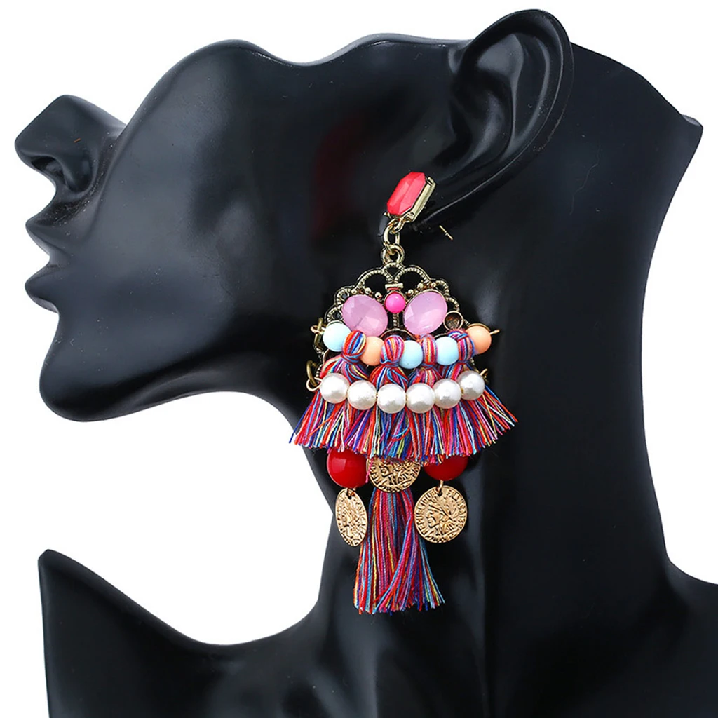 1 Pair Retro Fringed Drop Earrings For Women Decoration Boho Hoop Dangle Ear Stud Boho Earrings fit Any Summer Dress
1 Pair Retro Fringed Drop Earrings For Women Decoration Boho Hoop Dangle Ear Stud Boho Earrings fit Any Summer Dress