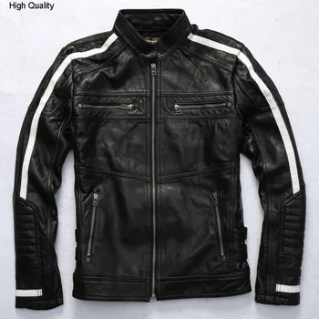 genunie leather jacket men black real sheepskin leather coat biker wind jacket men rivet slim motorcycle jacket male
genunie leather jacket men black real sheepskin leather coat biker wind jacket men rivet slim motorcycle jacket male