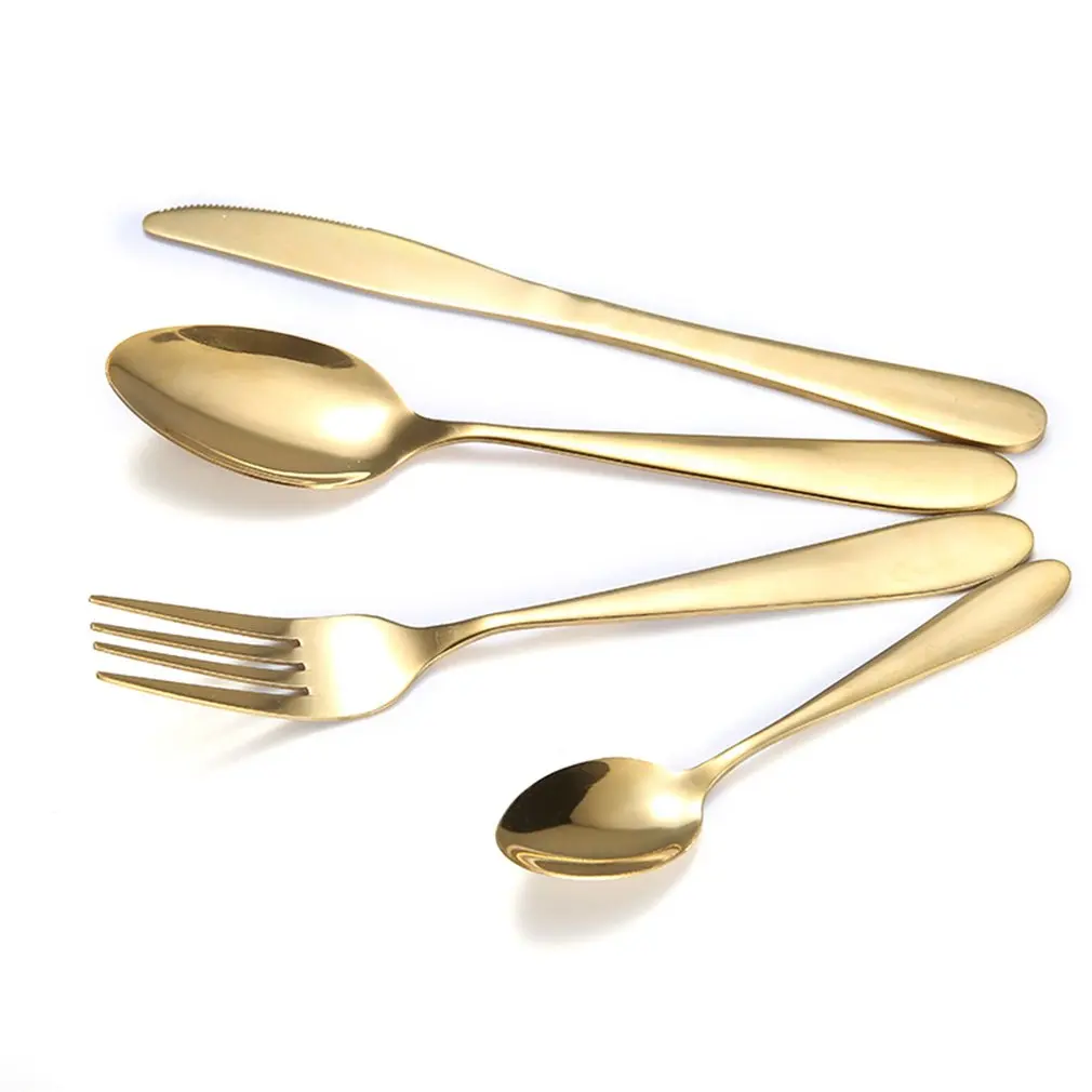 C-3304 Stainless Steel Gold Plated Western Cutlery Set Knife And Fork Spoon Four Piece Set Knife Spoon Spoon
C-3304 Stainless Steel Gold Plated Western Cutlery Set Knife And Fork Spoon Four Piece Set Knife Spoon Spoon