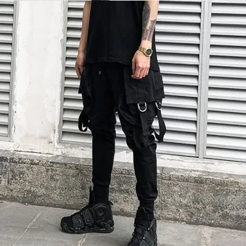 Outono inverno fitas dos homens grande bolso estilo rua hip hop carga calças dos homens preto casual corredores hiphop harem cal
Outono inverno fitas dos homens grande bolso estilo rua hip hop carga calças dos homens preto casual corredores hiphop harem cal