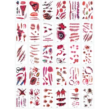 30Pcs/set Waterproof Halloween Tattoo Stickers Body Face Temporary Tattoos Fake Tattoos Sticker DIY Body Art Tattoo Sticker 
30Pcs/set Waterproof Halloween Tattoo Stickers Body Face Temporary Tattoos Fake Tattoos Sticker DIY Body Art Tattoo Sticker