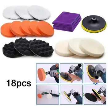18Pcs Machine Buffer Pads Set Soft Sponge Wheel Universal With Car Parts Waxing Auto Tool Adapter Drill Polishing Replaceab H6W8
18Pcs Machine Buffer Pads Set Soft Sponge Wheel Universal With Car Parts Waxing Auto Tool Adapter Drill Polishing Replaceab H6W8