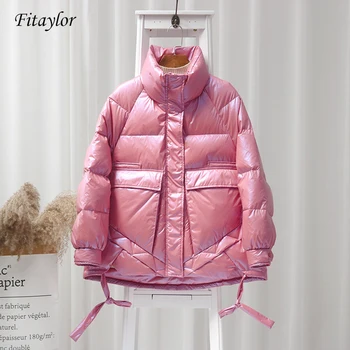 Fitaylor Winter Bright Side White Duck Down Jacket Women Stand Collar Candy Colors Parkas Female Warm Snow Down Outerwear 
Fitaylor Winter Bright Side White Duck Down Jacket Women Stand Collar Candy Colors Parkas Female Warm Snow Down Outerwear
