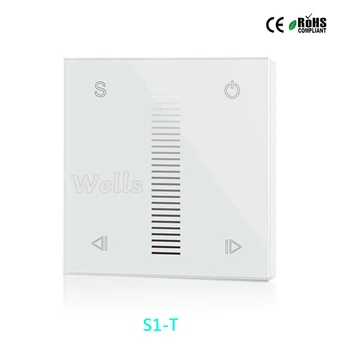 

Free shipping Wall Mounted Touch Panel S1-T High Voltage AC100V-240V Input 100W-288W AC Triac 2.4G RF Dimmer Controller