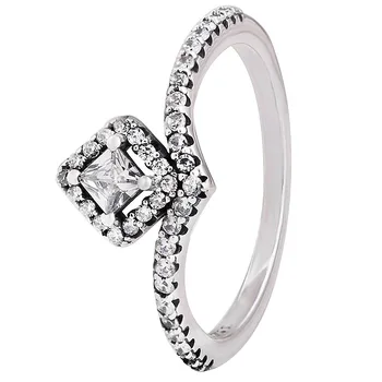 Authentic 925 Sterling Silver Ring Square Sparkle Wishbone With Crystal Rings For Women Birthday Wedding Party Gift Fine Jewelry
Authentic 925 Sterling Silver Ring Square Sparkle Wishbone With Crystal Rings For Women Birthday Wedding Party Gift Fine Jewelry