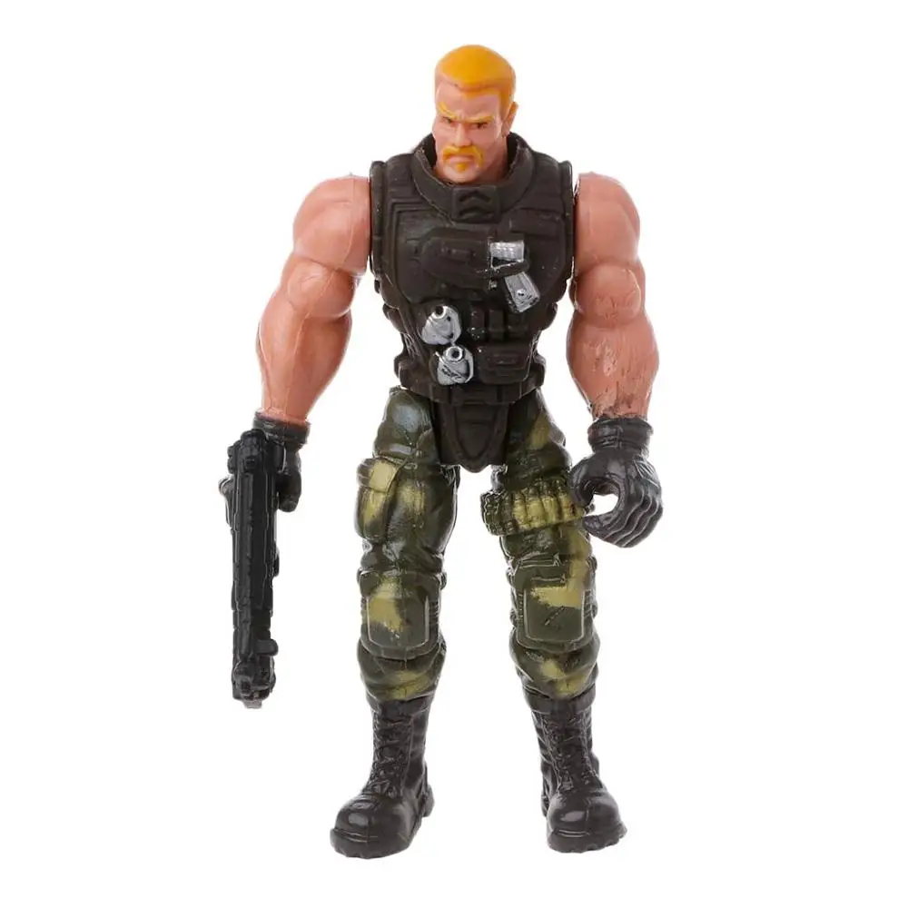 6Pcs/Set Action Figure Army Soldiers Toy with Weapon Military Figures Child 24BE | Игрушки и хобби