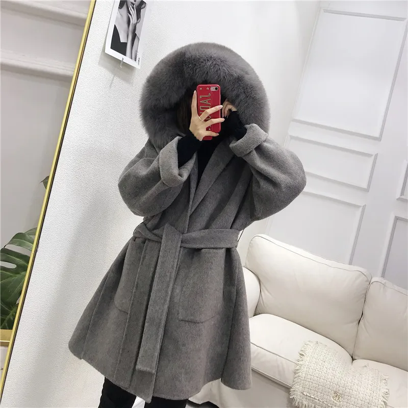 OFTBUY 2019 Real Fur Coat Winter Jacket Women Natural Fox Fur Collar Hood Cashmere Wool Woolen Overcoat Ladies Casual Outerwear
OFTBUY 2019 Real Fur Coat Winter Jacket Women Natural Fox Fur Collar Hood Cashmere Wool Woolen Overcoat Ladies Casual Outerwear