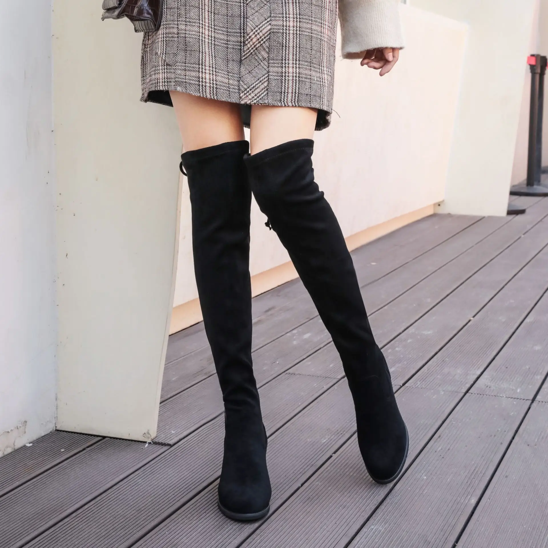 2019 New Style Boots Repair Legs Slimming Chunky-Heel Cross Straps Stretch Boots Anti-off Tube Man-made Diamond over-the-Knee Bo
2019 New Style Boots Repair Legs Slimming Chunky-Heel Cross Straps Stretch Boots Anti-off Tube Man-made Diamond over-the-Knee Bo