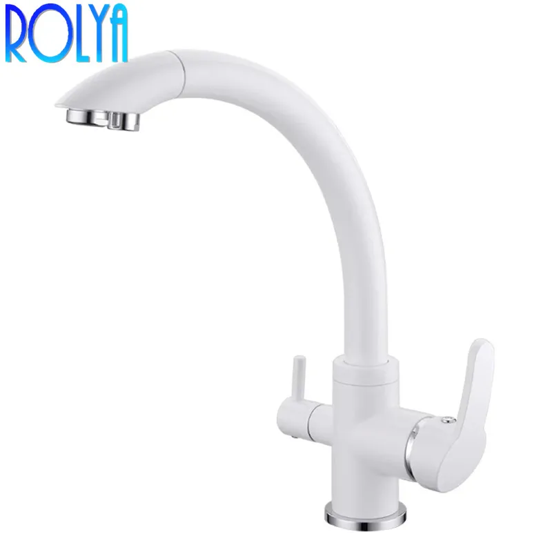 Rolya мороженое 3 Way Кухня кран обратного осмоса три потока фильтруют смеситель для