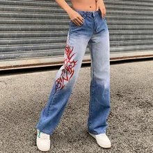 2021 New Summer Womens Jeans Loose Retro Print Wide Leg Denim Trousers Street 90s Aesthetic Korean Version of Low Waist Overalls
2021 New Summer Womens Jeans Loose Retro Print Wide Leg Denim Trousers Street 90s Aesthetic Korean Version of Low Waist Overalls
