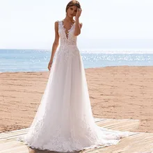 Vintage Beach Wedding Dresses Lace Sparky Bohemian Bride Dress 2022 Backless Wedding Gowns Sweep Train Vestido de Noiva
Vintage Beach Wedding Dresses Lace Sparky Bohemian Bride Dress 2022 Backless Wedding Gowns Sweep Train Vestido de Noiva
