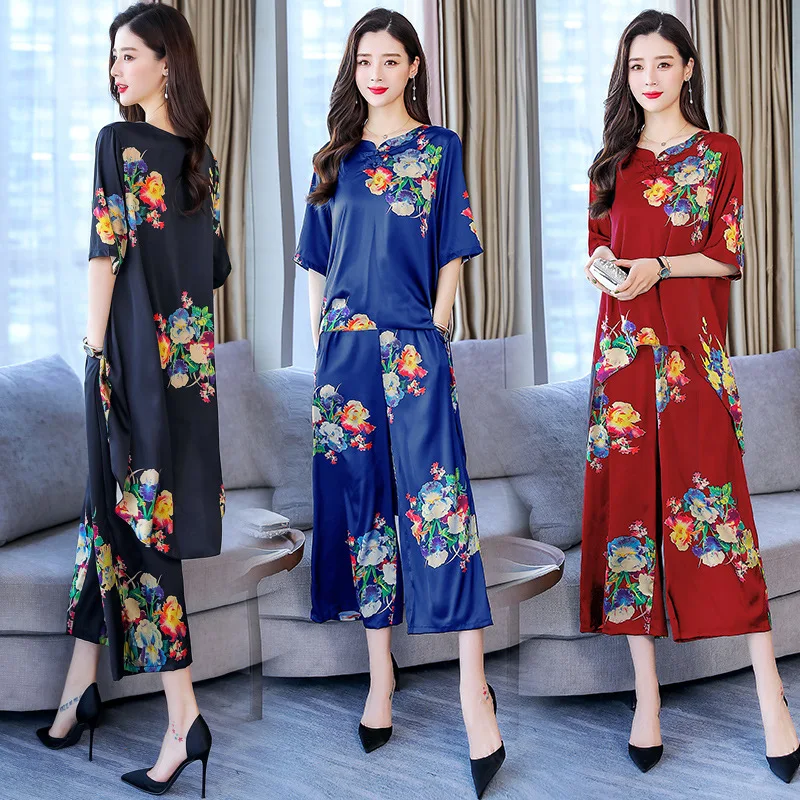 Summer Wear 2019 New Style Set Fat Mm by Age Loose-Fit Slimming Two-Piece Set Royal Sister Western Style Fashion Printed Loose P
Summer Wear 2019 New Style Set Fat Mm by Age Loose-Fit Slimming Two-Piece Set Royal Sister Western Style Fashion Printed Loose P