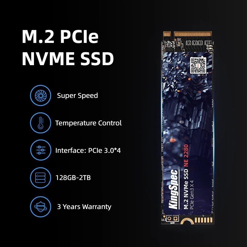 KingSpec M2 SSD NVMe 256 ГБ 512 1 ТБ 128 M.2 2280 PCIe Внутренний твердотельный накопитель для