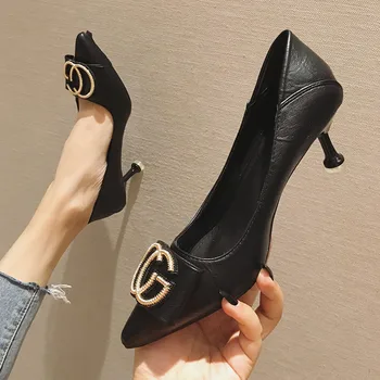 Women's New Fashion PU Butterfly Knot Metal Ornament 5.5cm Heel Pumps Pointed Toe Elegant Stilettos Party Pumps Shoes
Women's New Fashion PU Butterfly Knot Metal Ornament 5.5cm Heel Pumps Pointed Toe Elegant Stilettos Party Pumps Shoes