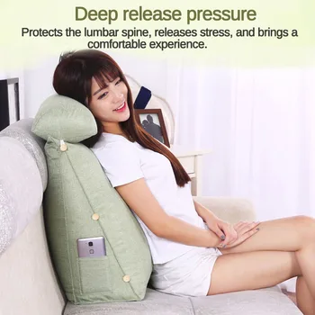 Cotton Linen Triangular Backrest Cushion Office Home Decor for Sofa Cushions Bed Rest Reading Pillow Back Support Large Size
Cotton Linen Triangular Backrest Cushion Office Home Decor for Sofa Cushions Bed Rest Reading Pillow Back Support Large Size