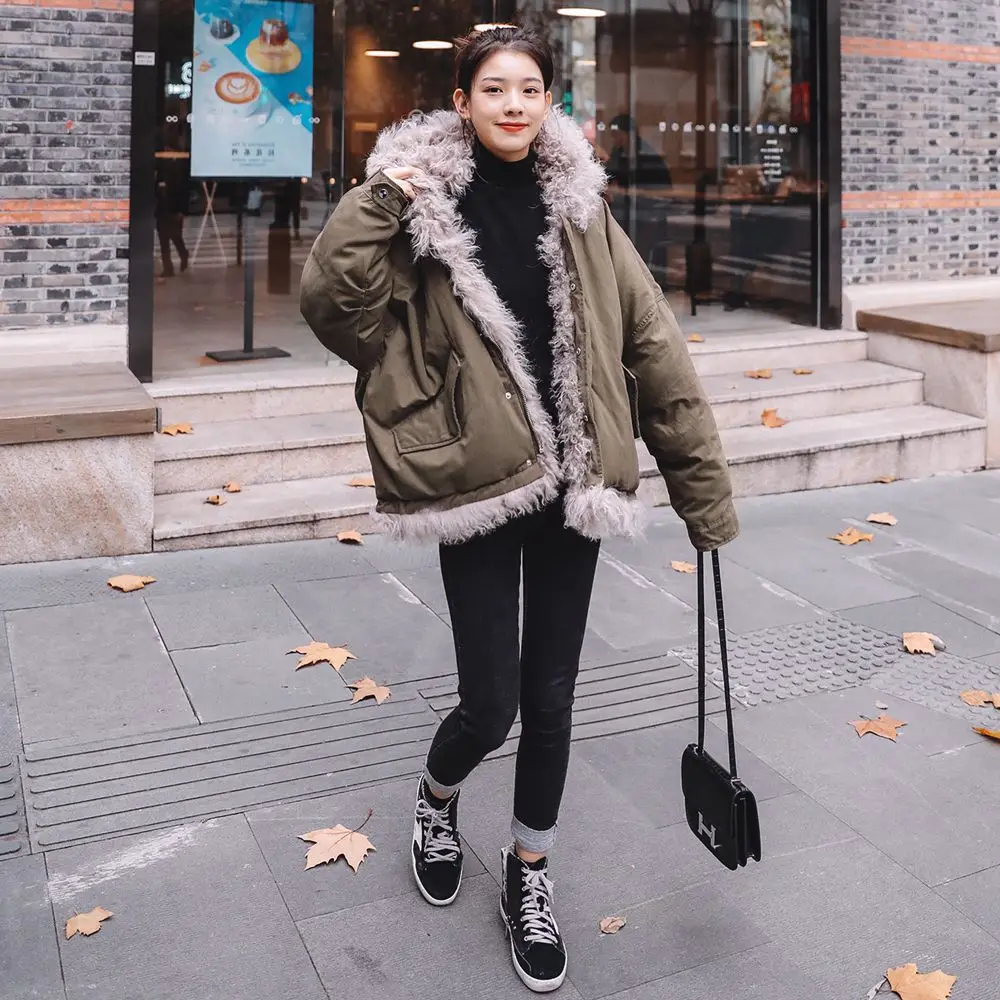 Photo Shoot Workwear Cotton Coat 2019 Winter New Style WOMEN'S Dress Retro Laziness-Style Lambs Wool Joint Hooded Cotton-padded
Photo Shoot Workwear Cotton Coat 2019 Winter New Style WOMEN'S Dress Retro Laziness-Style Lambs Wool Joint Hooded Cotton-padded