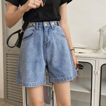 Denim Shorts Women Summer Light Blue Loose Straight Korean Style Casual Preppy Style Harajuku 2020 New Shorts Free Shipping
Denim Shorts Women Summer Light Blue Loose Straight Korean Style Casual Preppy Style Harajuku 2020 New Shorts Free Shipping