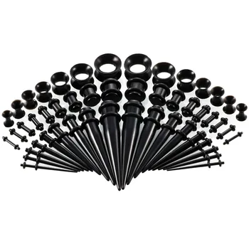 Steampunk Acrylic Ear Stretching Kit Tapers Plugs Silicone Tunnels Gauges Expander 14G-00G Jewelry 50 Pieces Set
Steampunk Acrylic Ear Stretching Kit Tapers Plugs Silicone Tunnels Gauges Expander 14G-00G Jewelry 50 Pieces Set