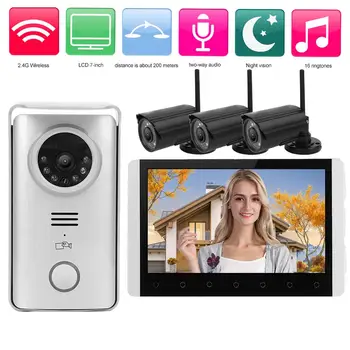 intercomunicador videocitofono 2.4G Wireless Video Intercom 7in TFT LCD Doorbell Swipes Card Night Vision Visual Doorphone
intercomunicador videocitofono 2.4G Wireless Video Intercom 7in TFT LCD Doorbell Swipes Card Night Vision Visual Doorphone