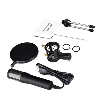 USB plug and play microphone set Condenser microphone Wired microphone LED indicator Reduce noise Overload protection
USB plug and play microphone set Condenser microphone Wired microphone LED indicator Reduce noise Overload protection