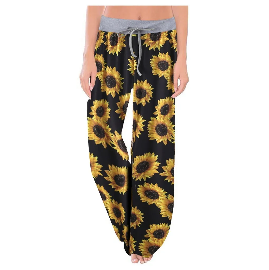 Sunflower Print Wide Leg Pants Women Patchwork Comfy Stretch Drawstring Wide Leg Lounge Pants Loose Pants Pantalones Mujer
Sunflower Print Wide Leg Pants Women Patchwork Comfy Stretch Drawstring Wide Leg Lounge Pants Loose Pants Pantalones Mujer