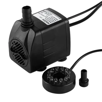 15W Fish Tank Submersible Pump Aquarium Circulation Mini Pump with 12 LED Light with UK Plug (Black)
15W Fish Tank Submersible Pump Aquarium Circulation Mini Pump with 12 LED Light with UK Plug (Black)