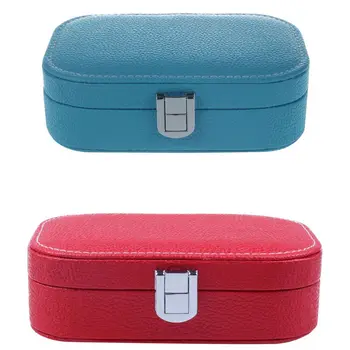 2 Pcs Mini Jewelry Organizer Box PU Leather Jewelry Box Princess Dressing Earring & Ring Collection Box, Lake Blue & Red
2 Pcs Mini Jewelry Organizer Box PU Leather Jewelry Box Princess Dressing Earring & Ring Collection Box, Lake Blue & Red