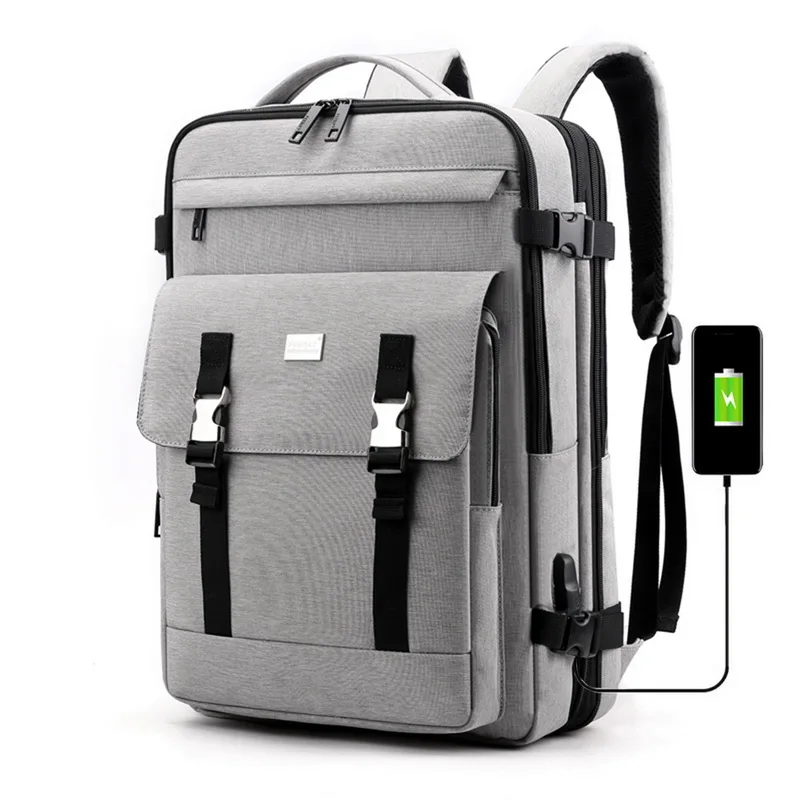 Фото Мужской деловой рюкзак новый стиль простые USB рюкзаки для зарядки Мужская