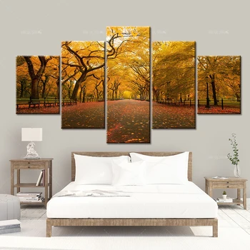 Modular Canvas HD Prints Poster Home Decor Wall Art Picture 5 Pieces Forest Yellow Tree Art Scenery Landscape Painting Framework
Modular Canvas HD Prints Poster Home Decor Wall Art Picture 5 Pieces Forest Yellow Tree Art Scenery Landscape Painting Framework