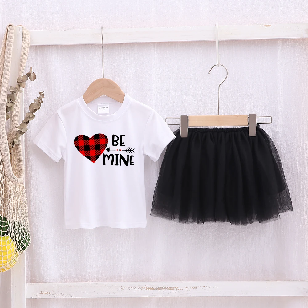 Be Mine Kids Girls Valentines Party Dress 2pcs Toddler Valentine's Short Sleeve White T-shirt Tops Tulle Tutu Skirt Outfit Sets
Be Mine Kids Girls Valentines Party Dress 2pcs Toddler Valentine's Short Sleeve White T-shirt Tops Tulle Tutu Skirt Outfit Sets