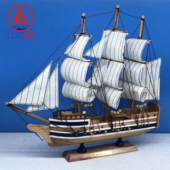 LUCKK 33CM Nautical Ship Miniatures Figurine Classical Ornament Wooden Sailboat Model Retro Wood Crafts Desktop Decor Furniture
LUCKK 33CM Nautical Ship Miniatures Figurine Classical Ornament Wooden Sailboat Model Retro Wood Crafts Desktop Decor Furniture