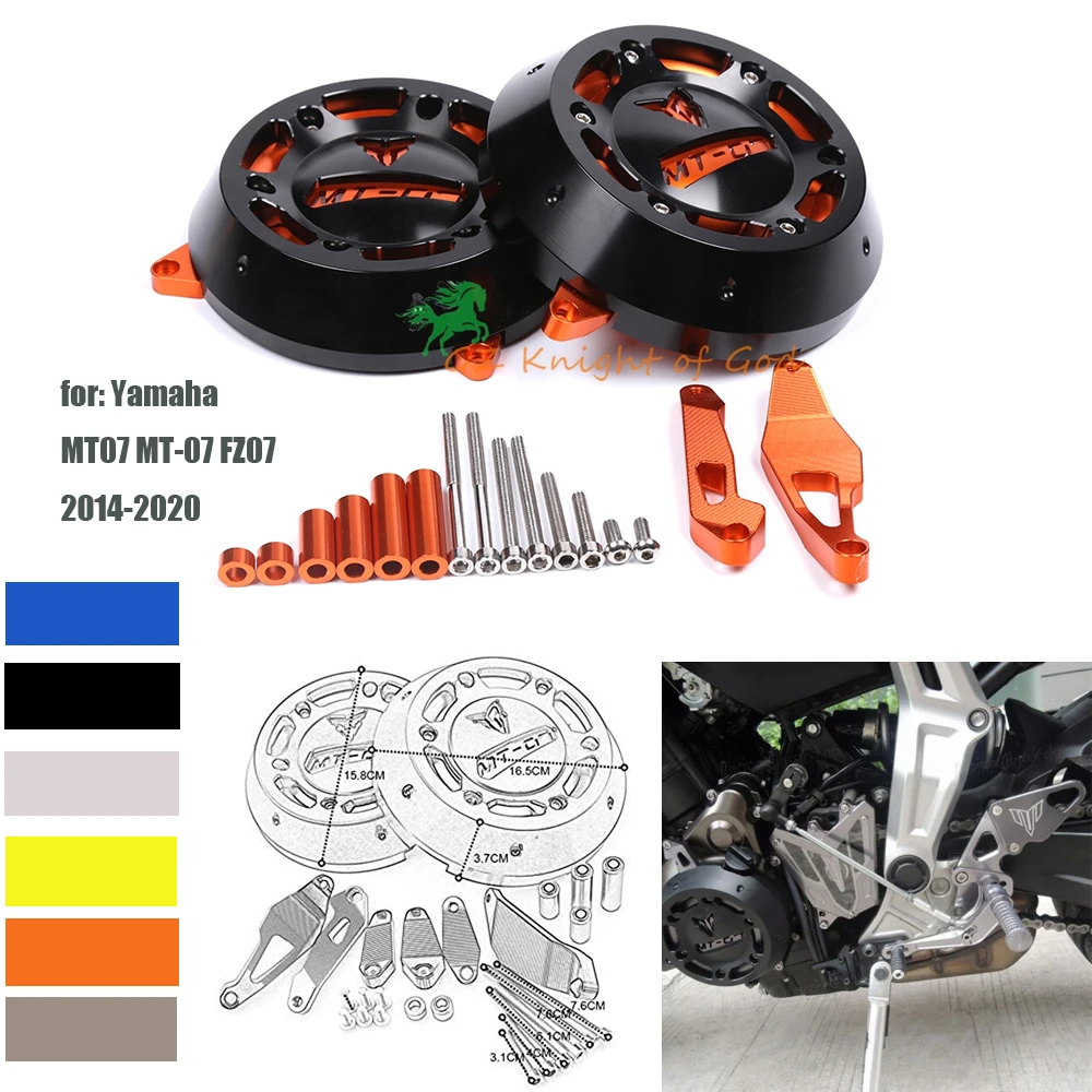 Чехол слайдер для защиты двигателя YAMAHA MT 07 MT07 2014 2015 2016 2017 2018 2019 2020 FZ 07|mt 07|stator coverengine