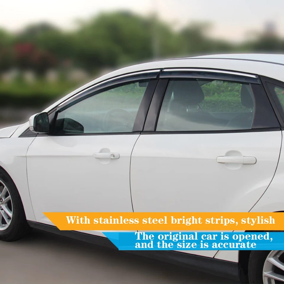 For Ford New Focus Windows visor Refit 12 -18 Stainless steel Rain shield Glass rain gear Car window rain eyebrow
For Ford New Focus Windows visor Refit 12 -18 Stainless steel Rain shield Glass rain gear Car window rain eyebrow