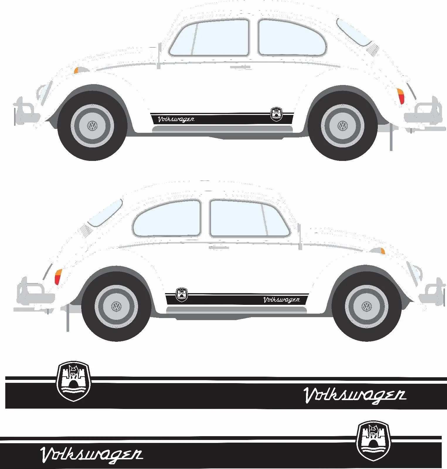 For 1Set/2pcs Classic Beetle Wolfsburg Stripes Graphics Decals Stickers Car styling
For 1Set/2pcs Classic Beetle Wolfsburg Stripes Graphics Decals Stickers Car styling