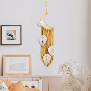 Bohemian Yellow Moon Tapestry Macrame Wall Hanging Leaves Woven Accents Home Dorm Decor Wall Gift Boho Tapestries Indian Mandala
Bohemian Yellow Moon Tapestry Macrame Wall Hanging Leaves Woven Accents Home Dorm Decor Wall Gift Boho Tapestries Indian Mandala