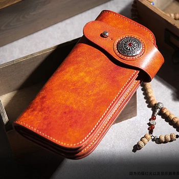 The first layer of leather handmade wallet men's long retro leather imported leather wallet
The first layer of leather handmade wallet men's long retro leather imported leather wallet