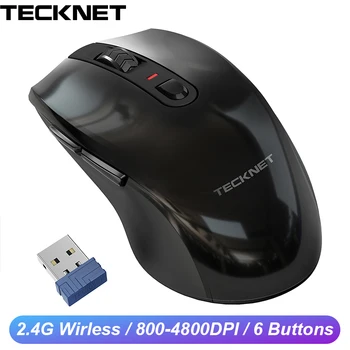 TeckNet 4800DPI USB Optical Mobile Wireless Mouse 2.4G Receiver Ergonomic Mice 6 Button Mouse for Laptop PC Computer
TeckNet 4800DPI USB Optical Mobile Wireless Mouse 2.4G Receiver Ergonomic Mice 6 Button Mouse for Laptop PC Computer