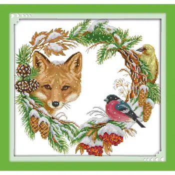 Fox and Garland Cross Stitch Kit 14ct 11ct Chinese Needlework Embroidery Kit DIY Animal and Flower Pattern Decoration Painting
Fox and Garland Cross Stitch Kit 14ct 11ct Chinese Needlework Embroidery Kit DIY Animal and Flower Pattern Decoration Painting