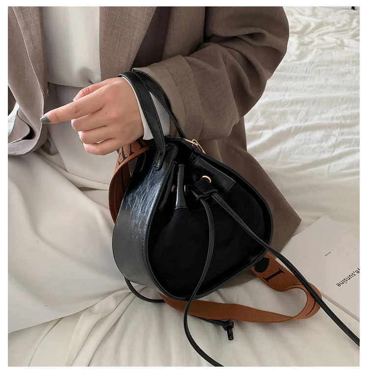 vintage casual buckets bag for women designer letter shoulder bags luxury pu leather drawstring crossbody bag lady small purses vintage casual buckets bag for women designer letter shoulder bags luxury pu leather drawstring crossbody bag lady small purses